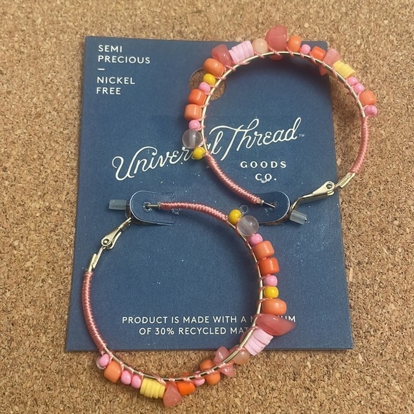 Universal Thread earrings Semi precious nickel free dangle fashion jewelry New - Picture 3 of 5